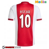 Moške Nogometnih dresov Ajax Oscar Gloukh #10 Domači 2025-26 Kratki rokavi